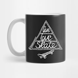 Live Love Skate (white) Mug